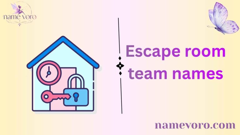 Escape room team names