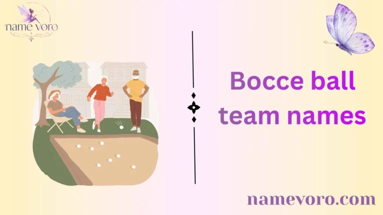 Bocce ball team names
