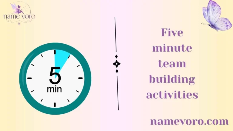 Five minute team building activities