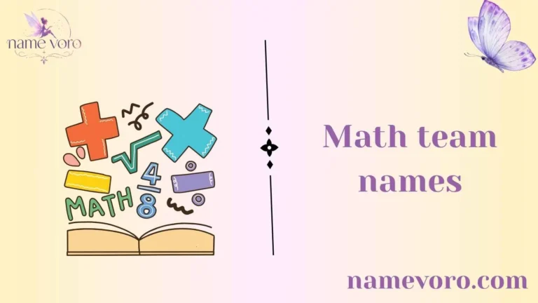 Math team names