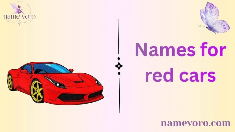 Names for red cars