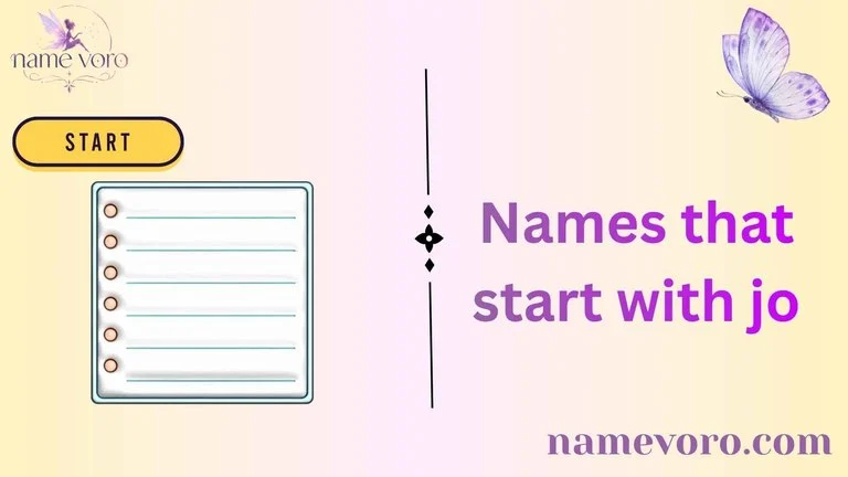 Names that start with jo