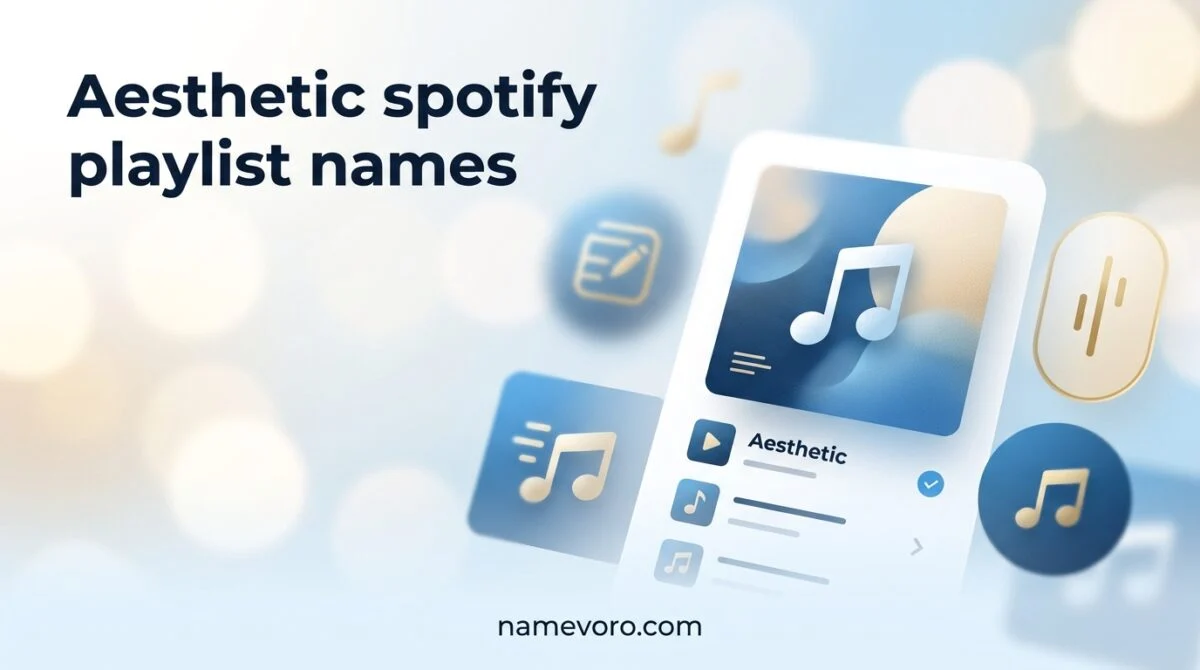 Aesthetic spotify playlist names