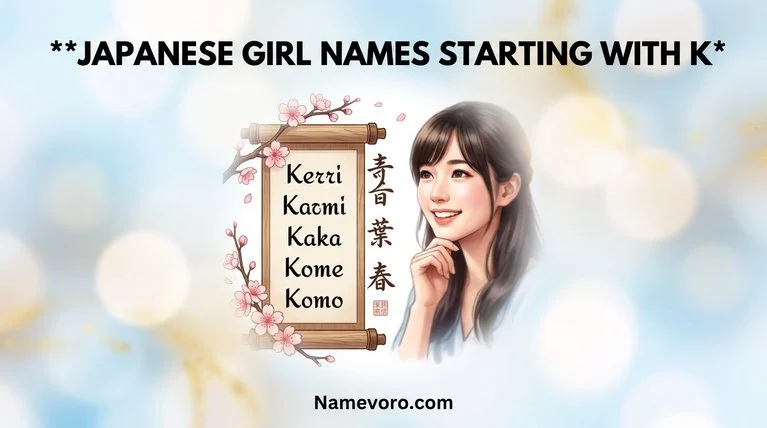 Japanese girl names starting with k