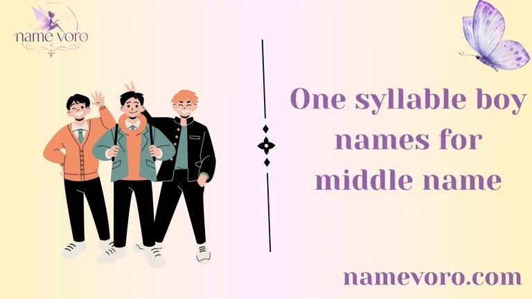 One syllable boy names for middle name